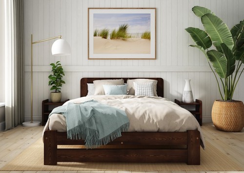 Handmade solid wooden bed - solid,
