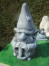 Gnome/Dwarf with axe concrete garden ornament