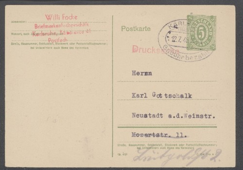 Post 900 karlsruhe fee - karlsruhe,
