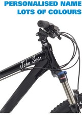 PERSONALISED BIKE BICYCLE FRAME NAME STICKERS CYCLE MOUNTAIN BMX RACING x 3