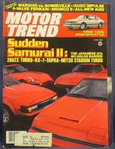 Motor trend magazine june - trend, 1983