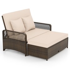 COSTWAY Patio Rattan Daybed