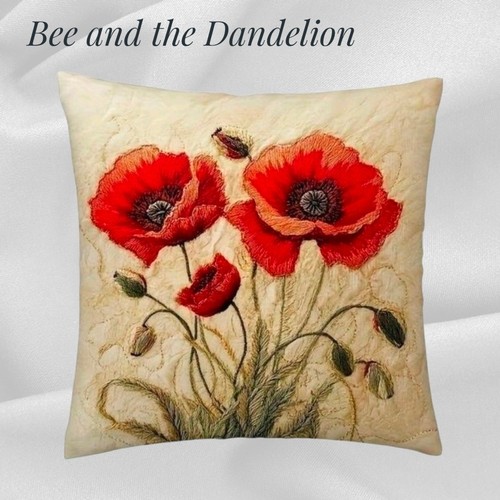 Poppy summer cushion cover - poppy,