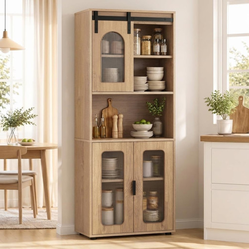 Kitchen cupboard with sliding - cupboard,