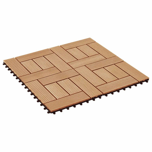 Walplus teak decking - teak, tiles