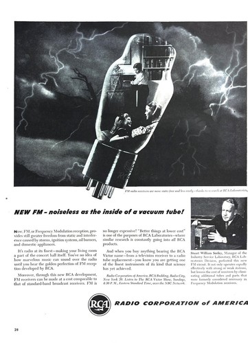 1946 rca radio vacuum - fm,