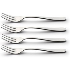 Windsor Cake Forks Set 4 Piece Stainless Steel Mirror Finish Pastry Dessert