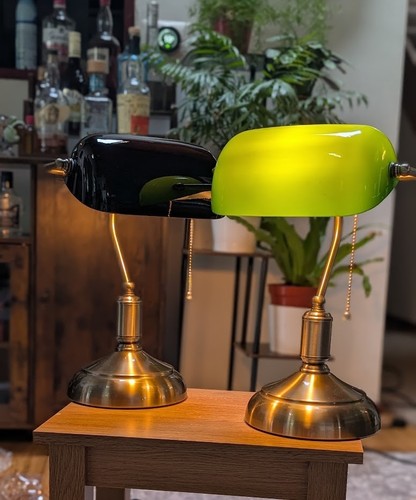 Vintage style banker lamp - vintage,