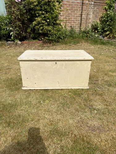 Large antique wooden chest - antique,