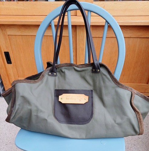 All leather log bag carrier - bag,