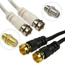 COAXIAL SATELLITE CABLE EXTENSION VIRGIN MEDIA SKY TV BROADBAND F CONNECTOR LEAD