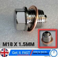 Magnetic Stainless Steel Engine Sump Drain Plug - M18 x 1.5mm