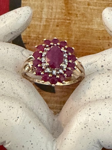 Vintage 9ct gold ruby - vintage,