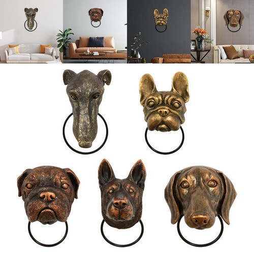 Antique dog head knocker wall - dog,