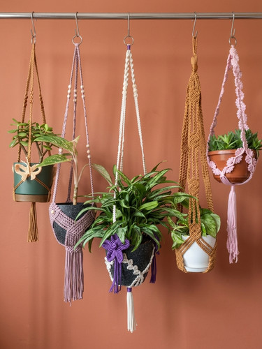 Polyester macrame plant - macrame,