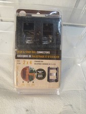 NUVO IRON Stair & Deck Rail Connectors, 4 Pack, 2x4 inches Galvanized Steel