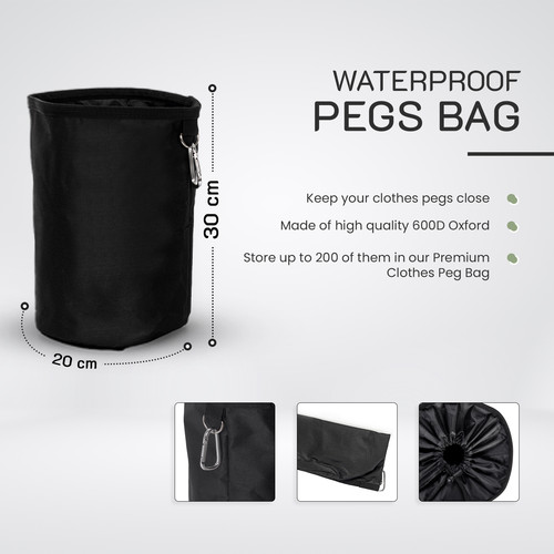 Waterproof pegs bag washing - bag,