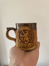 Scottish Scotland Ceramic Glazed Stoneware Studio Pottery Mug Lion Emblem Gift
