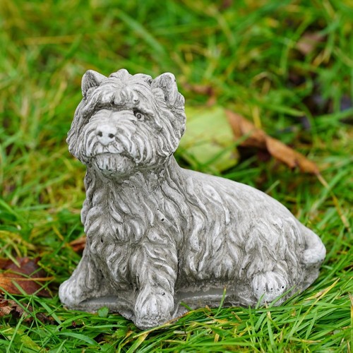 Vintage grey westie dog - vintage,