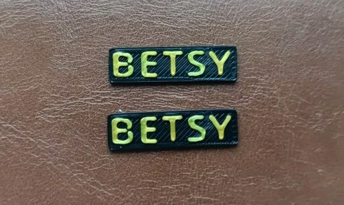 Printed betsy name - name, plate