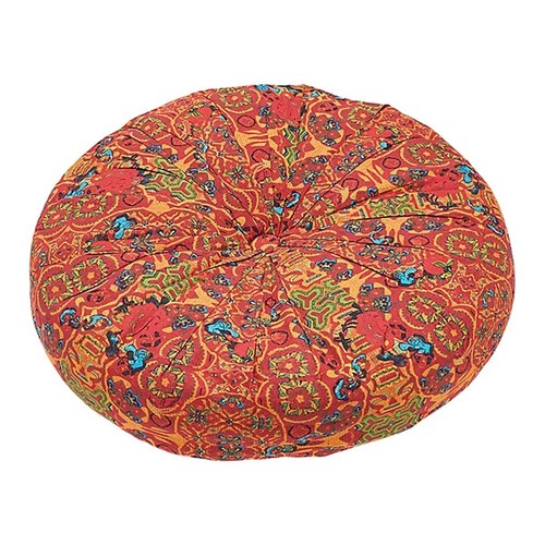 Orange round tatami floor - orange,