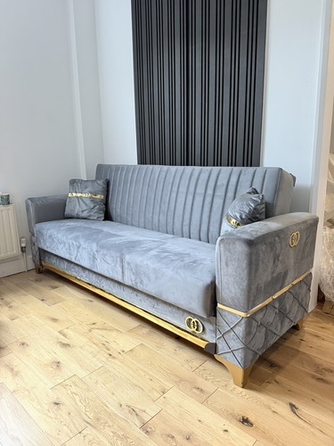 Grey gold guggi sofa bed - gold,