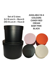 Hat Boxes  Sets In Various colours SET OF  2 SIZES