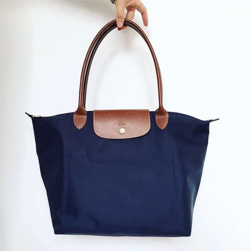 Navy large pliage tote - navy,