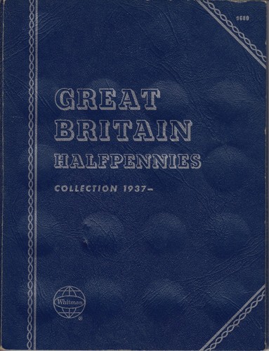 Whitman folder halfpennies - whitman,