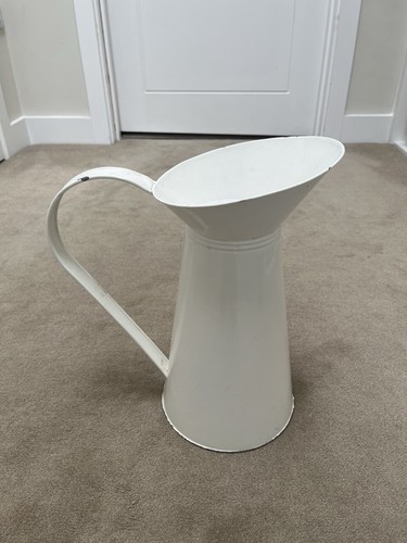 Vintage cream enamel - jug, large