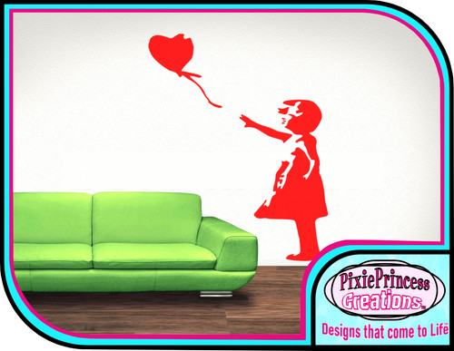 Banksy little girl balloon - girl,