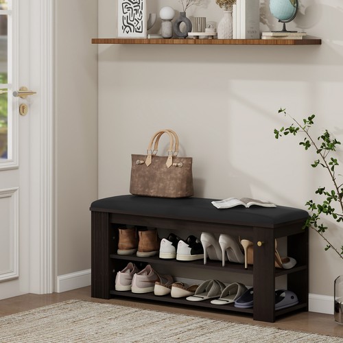 Entryway bench leather - bench:,
