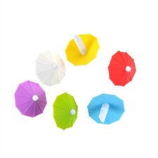 6Pcs Umbrella Shape Wine Glass Markers Bar Accessories Glass Wine Glass Charm