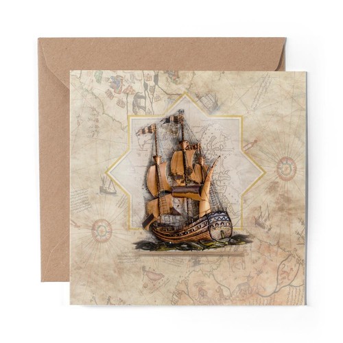 Blank greeting card old - 1, x