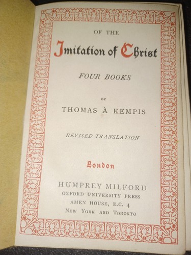 The imitation christ - of,