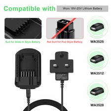 18V/20V UK Charger for Worx