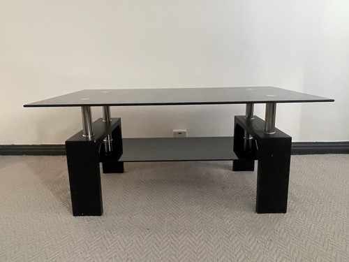 Glass coffee table - two, tiers