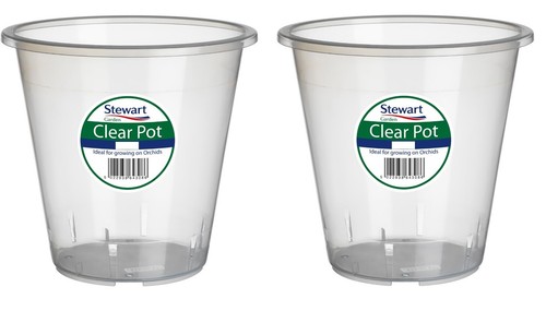 Clear orchid pots - pots, stewart