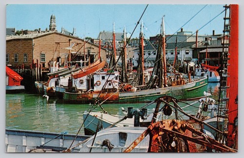 Vintage gloucester harbor - vintage,