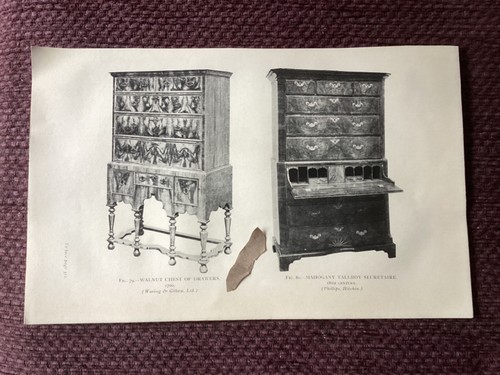 Antique print waring - antique, &