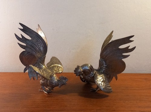 Vintage silver plated fighting - vintage,