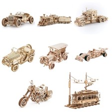 ROKR 3D Wooden Puzzle Car Model Series DIY Model Mechanical Kits Kids Xmas Gifts