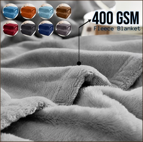 Faux fur fleece throw - fur,