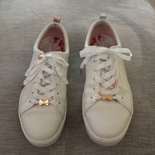 Ted Baker White Trainers With Pink Floral Pattern Size 7