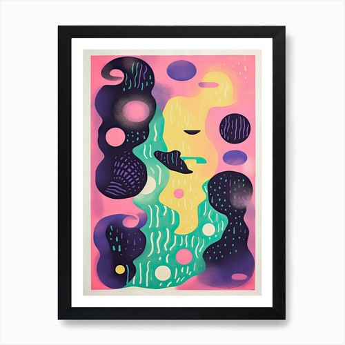 Abstract landscape risograph - landscape,