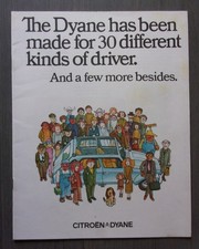 CITROEN DYANE 4 & 6 orig 1973 UK Mkt Sales Brochure