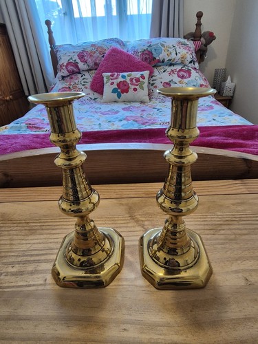 Brass candlestick holders set - holders,