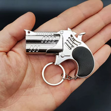 1Pcs Mini Keychain Metal Rubber Band Gun Game Toy Gun Launcher Children'S Simula