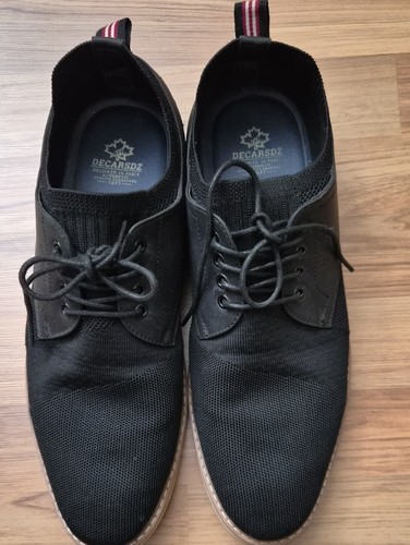 Men black knit derby - knit, shoes
