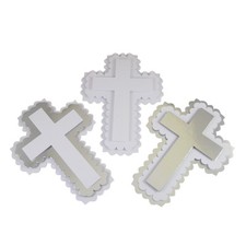 Large 3D Scalloped Cross Card
